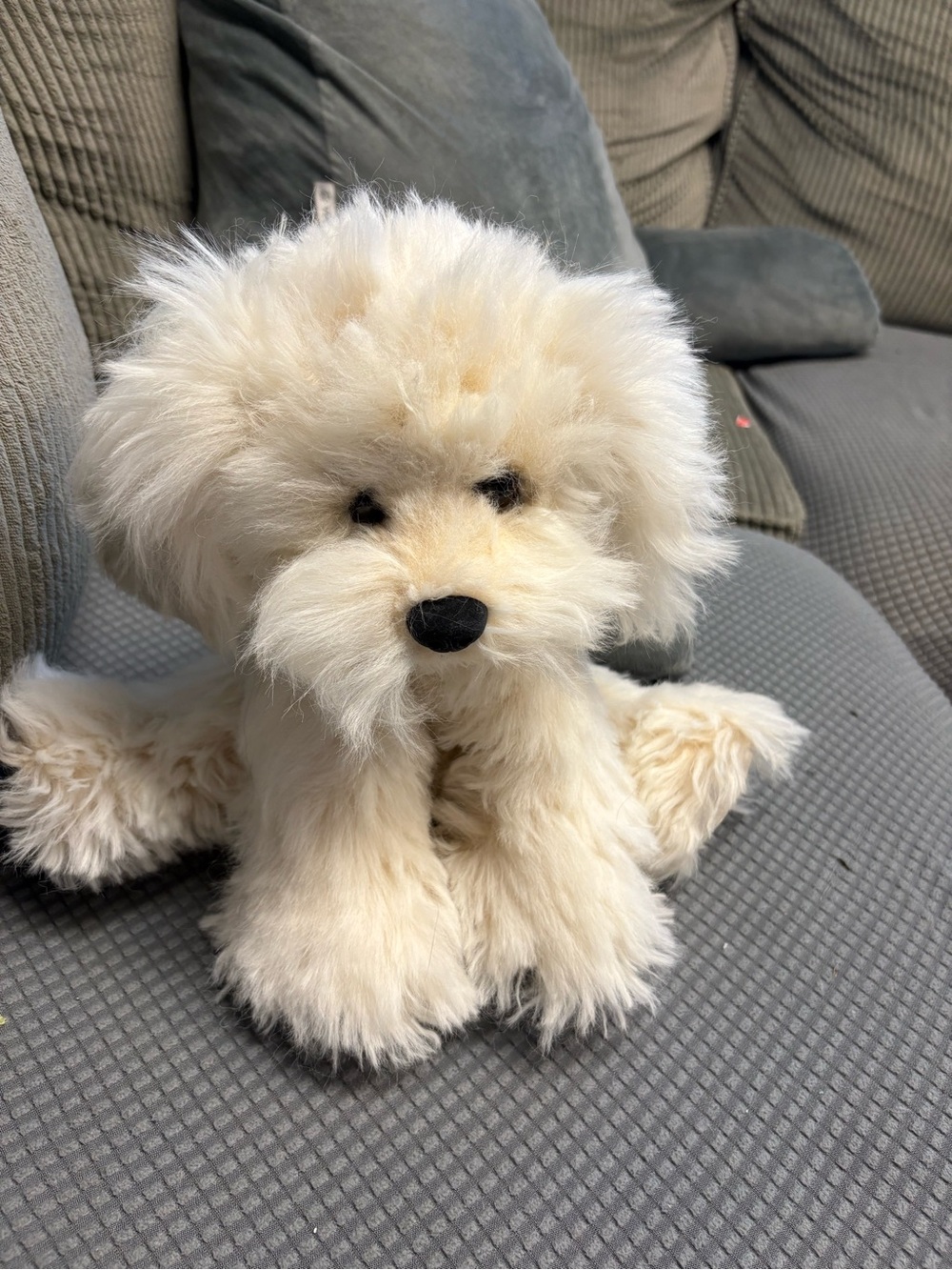 Vintage GUND Dreyfus White Shaggy Dog Plush 13" Puppy Stuffed Animal #13030